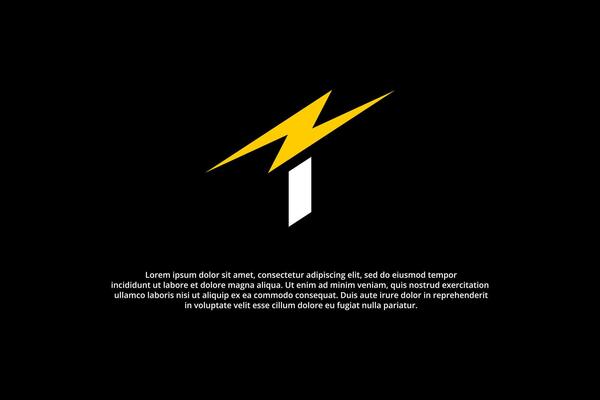letter t and electricity modern logo design