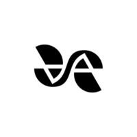 A black and white logo with the letters a and s vector