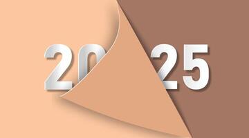Premium design 2025. Papercut style with shadow. vector
