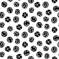 silhouette pattern is black pepper and peas. Spices, hand-drawn. illustration of a round pepper on a white background. spices, seasonings for the spice of dishes. Food additives vector