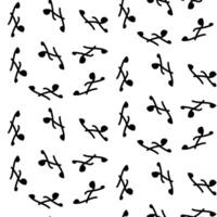 pattern of crocus or saffron pestles. The botanical theme. Seamless illustration elements. Spices, seasonings. hand-drawn in silhouette style for background, texture, packaging design, ornament. vector