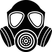 Protective Respirator Silhouette Safety and Precision in Minimalist Design vector