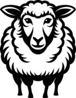 Serene Sheep Silhouette Tranquil Charm in Minimalist Design vector