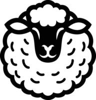 Tranquil Sheep Silhouette Pastoral Charm in Minimalist Design vector