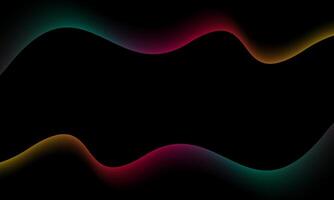 Abstract colorful neon background with shining wires. Magic empty space. black space. vector