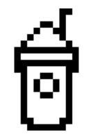 ice cream pixel art design. sticker retro cartoon pixel. simple icon art. vector