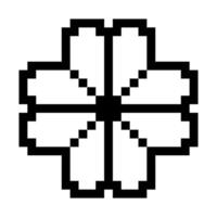 pixel art flower game 8 bit cartoon nature icon logo. simple flower art icon. vector