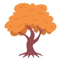Autumn tree, illustration on white background vector