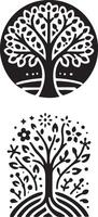 Tree icon bundle vector