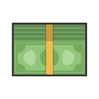 money paper with outline flat design. vector