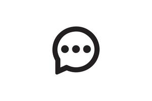 A black and white image of a speech bubble vector