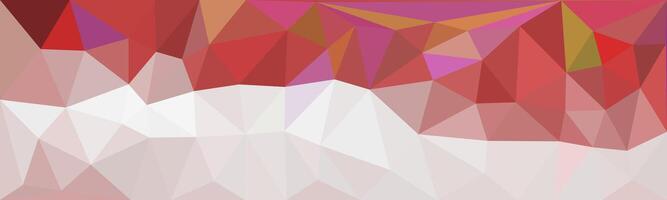 A vibrant abstract painting with a gradient of red, pink, and white. The triangular shapes create a dynamic and energetic composition. vector