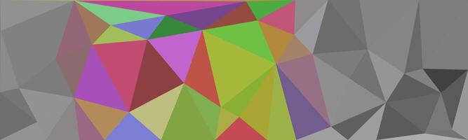 A vibrant abstract composition featuring a multitude of colorful triangles. The geometric shapes overlap and intertwine, creating a sense of depth and movement. vector