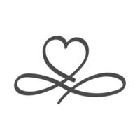 Love line decorative element. illustration on white background vector
