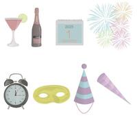 new year 2025 elements illustration vector