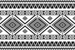 Black and White color Geometric ethnic oriental pattern traditional Design. vector