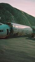 abandoned crushed plane in desert video