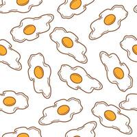 eggs seamless pattern. Hand drawn style vector