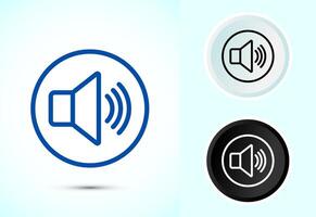 Volume Icon, Sound Icon For Apps and Websites vector
