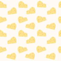 Seamless pattern triangle cheese hand drawn vector