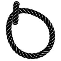 Rope Silhouette on White Background vector