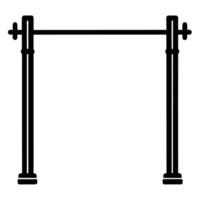 Pull-Up Bar Silhouette on White Background vector