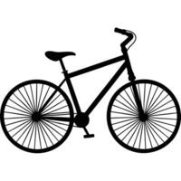 Bicycle Silhouette on White Background vector