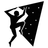 Climbing Hold Silhouette on White Background vector