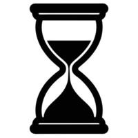 Game Timer Silhouette on White Background vector