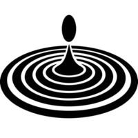 Water Ripple Silhouette on White Background vector