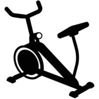 Elliptical Pedals Silhouette on White Background vector