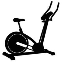 Elliptical Trainer Silhouette on White Background vector