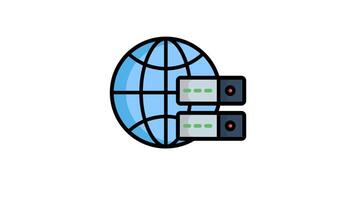 Web server animated icon. animated icon related to IT architecture, network. suitable for user interface, provide visual feedback, and more video