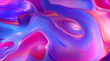 Abstract fluid iridescent vibrant holographic wave background video