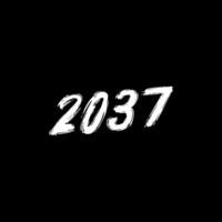 2037 Design Illustration, artistic, flat, simple, memorable and eye catching, can use for Calendar Design, Website, News, Content, Infographic or Graphic Design Element vector