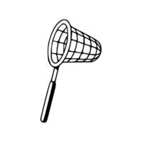 A black and white drawing of a net vector