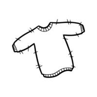 A drawing of a sweater with pins on it vector