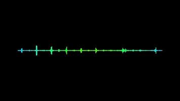 colorida audio forma de onda espectro animação, futurista som onda visualização isolado em Preto fundo video