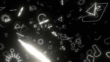White Neon Christmas Particles Background VJ Loop in 4K video