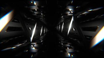 White Neon Curve Line Tunnel Background VJ Loop in 4K video