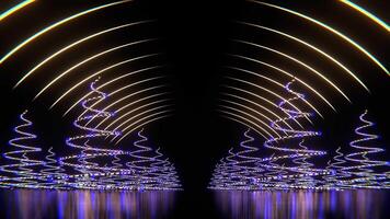 Multicolor Christmas Alley Background VJ Loop in 4K video