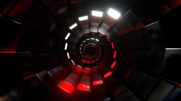 Red and White Neon Spiral Screens Tunnel Background VJ Loop in 4K video