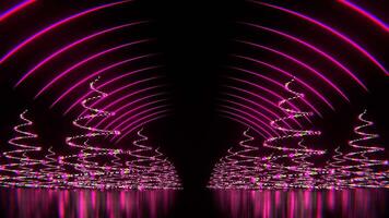Pink and Light Green Christmas Alley Background VJ Loop in 4K video