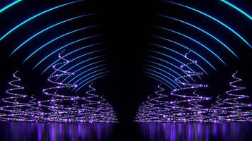 Purple and Blue Christmas Alley Background VJ Loop in 4K video