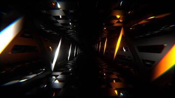 Orange and White Neon Curve Line Tunnel Background VJ Loop in 4K video