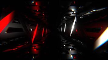 Red and White Neon Curve Line Tunnel Background VJ Loop in 4K video
