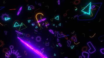 Multicolor Neon Christmas Particles Background VJ Loop in 4K video