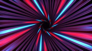 Red and Blue Amazing Neon Spiral Tunnel Background VJ Loop in 4K video