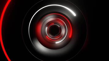 Red and White Neon Spiral Light in Corrugat Background VJ Loop in 4K video