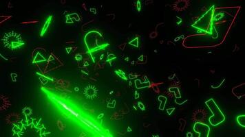Green and Red Neon Christmas Particles Background VJ Loop in 4K video